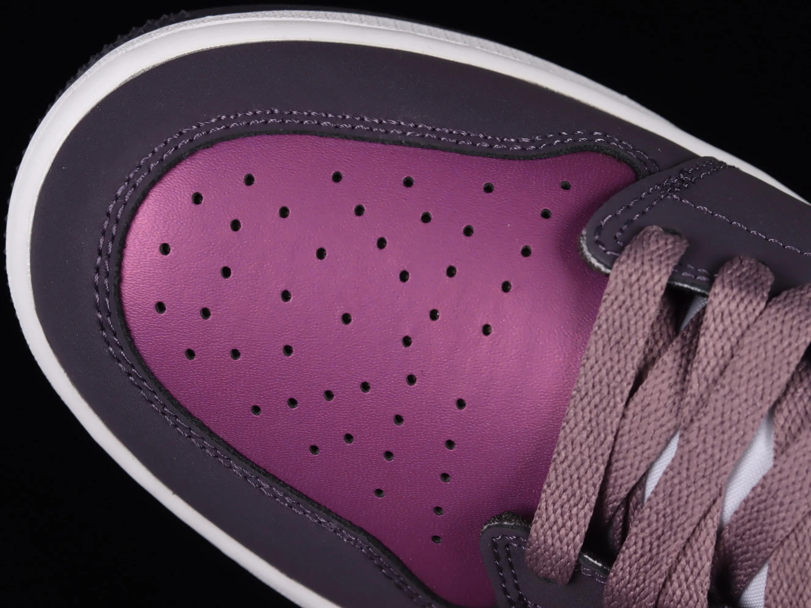 All categories Air Jordan Jordan series basketball shoes Air Jordan 1 Low G version pure original Air Jordan 1 Low Golf "Purple Smoke" AJ1 Joe 1 new golf version smoke white purple DZ9787-155